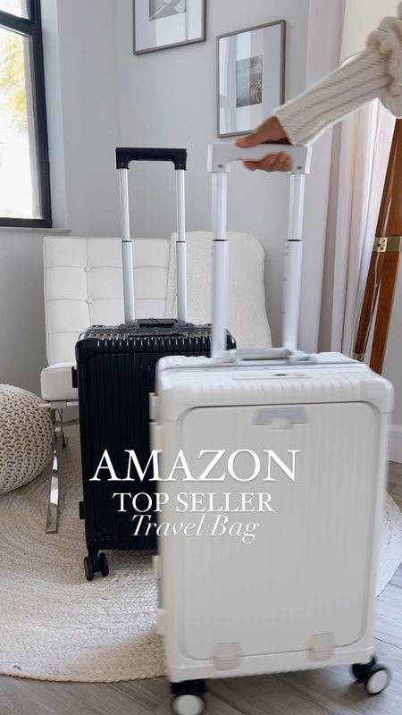 Amazon top seller travel bag 
Yes I love this bag so much that I also got it in a white color 
It’s perfect because it has an opening on the front , cup holder , phone holder and a bag holder 
It’s very smooth and it reminds me of my rimowa bags 


#LTKfamily #LTKtravel #LTKitbag