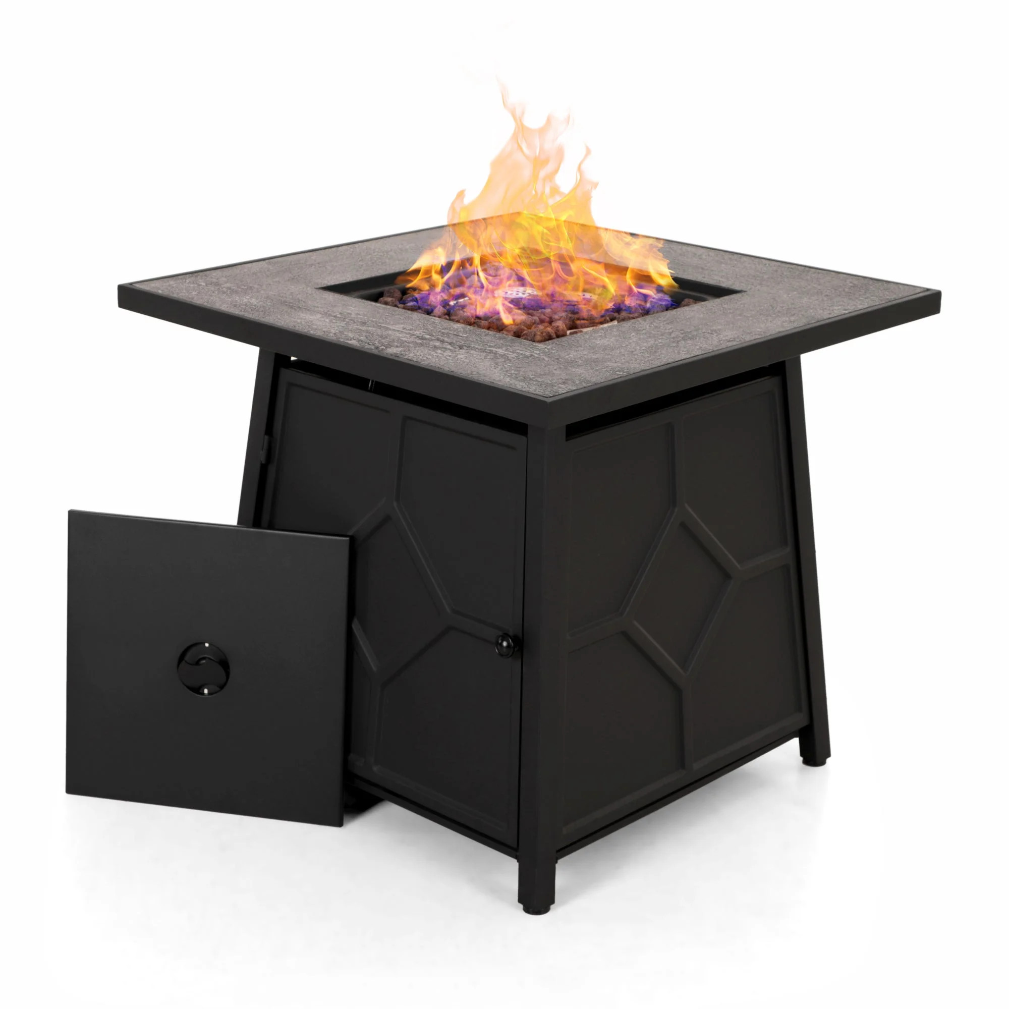 Sophia & William 28" Square Patio Gas Fire Pit Table CSA Certificated 40000 BTU | Walmart (US)