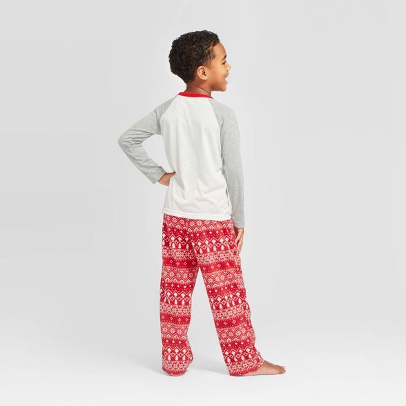 Kids' Holiday "Lil" Bear Pajama Set - Wondershop™ Gray | Target