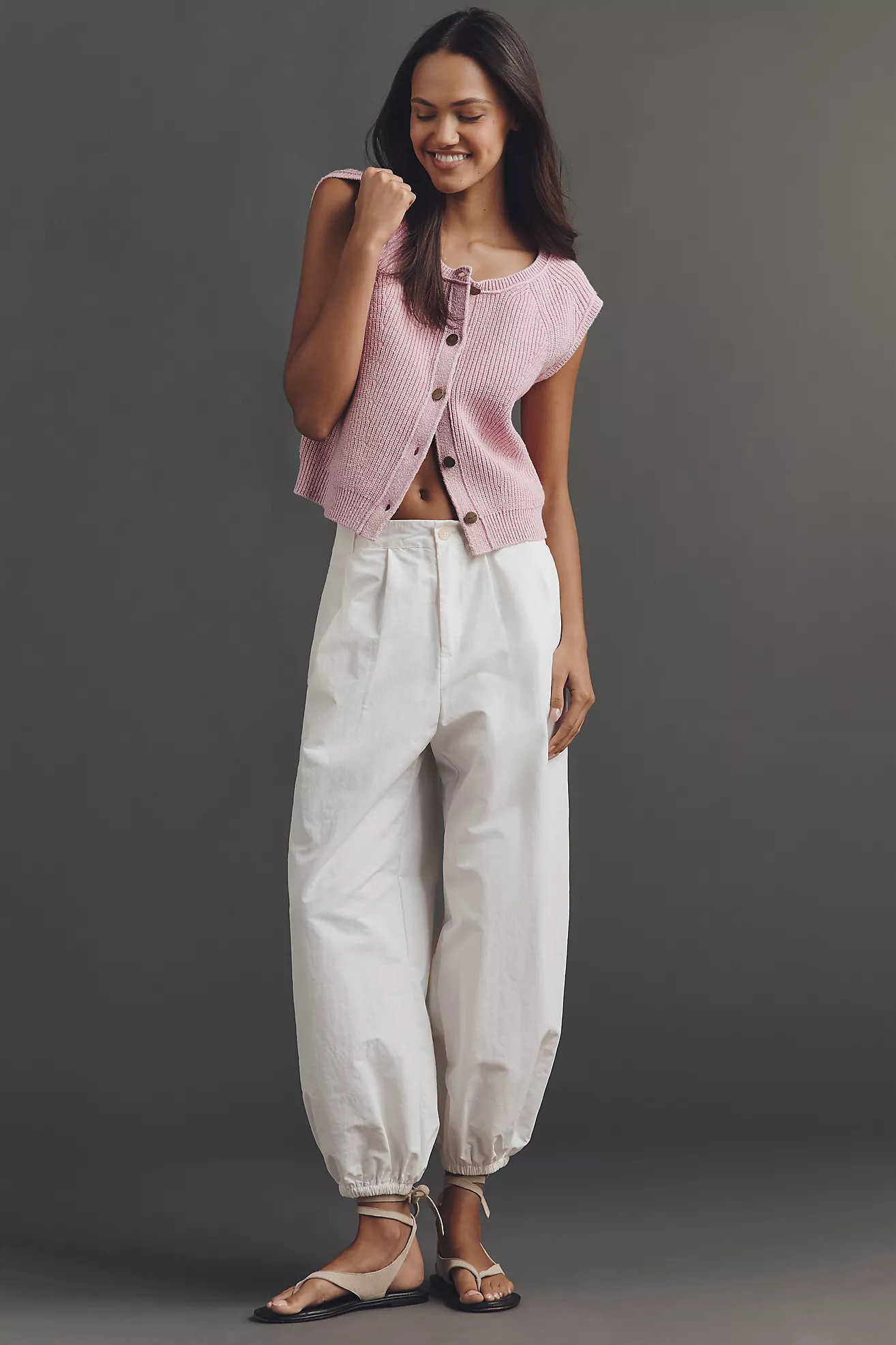 Pilcro Sleeveless Cotton-Blend Cardigan Sweater | Anthropologie (US)