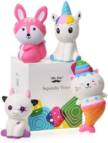 Mr. Pen Jumbo Squishies Slow Rising, 4 Pack, Squishy Animals | Squeeze Toys for Kids, Christmas G... | Amazon (US)