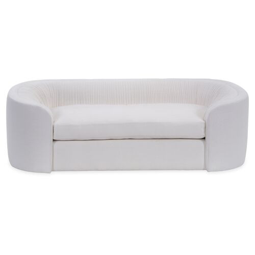 Clio Linen Ruched Sofa | One Kings Lane