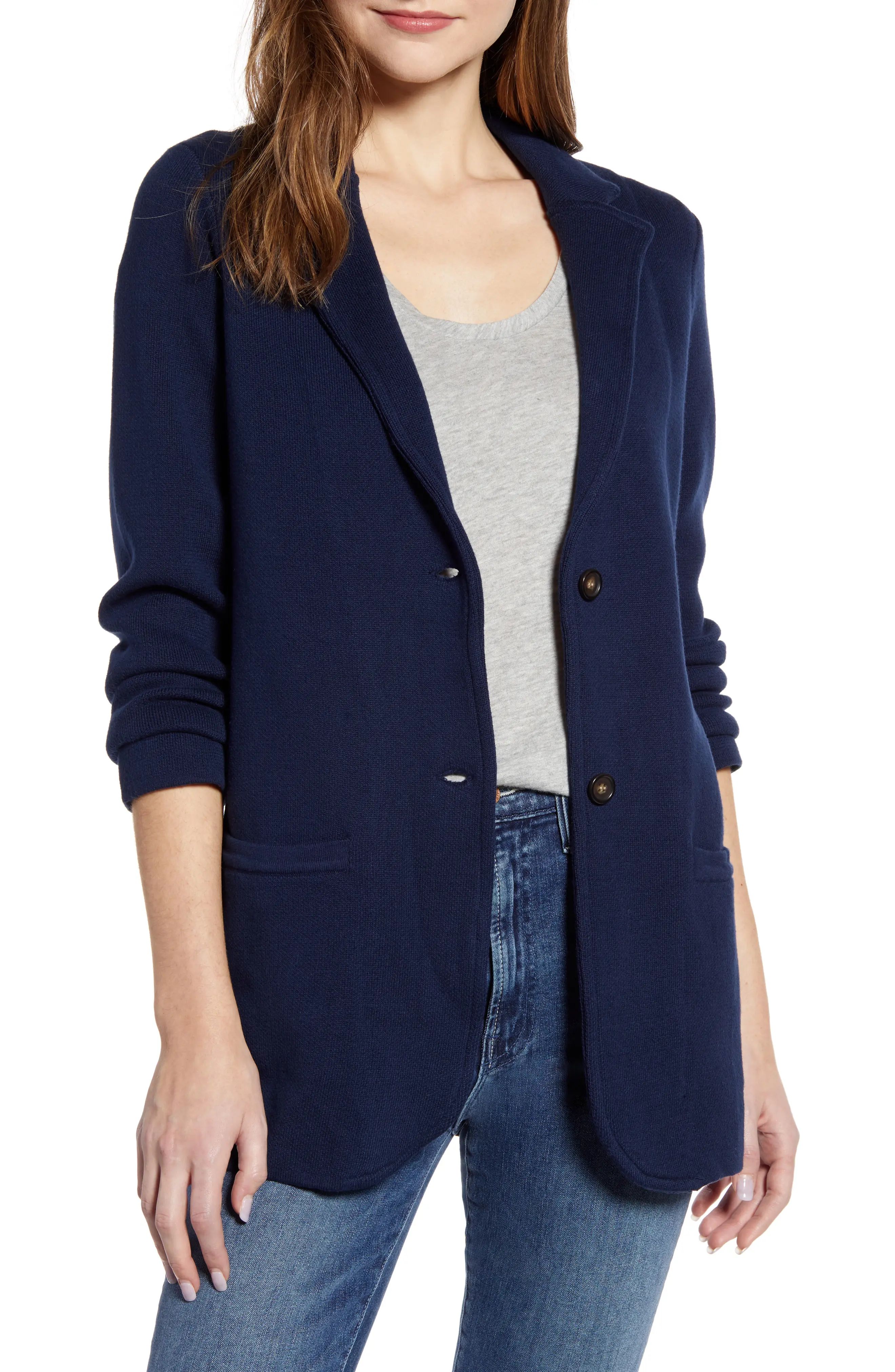 Women's Ceny Sweater Blazer, Size Large - Blue | Nordstrom