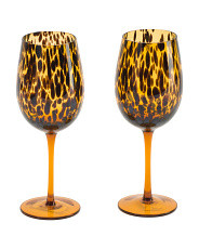 Set Of 2 Tortoise Shell Wine Glasses | Kitchen & Dining Room | Marshalls | Marshalls
