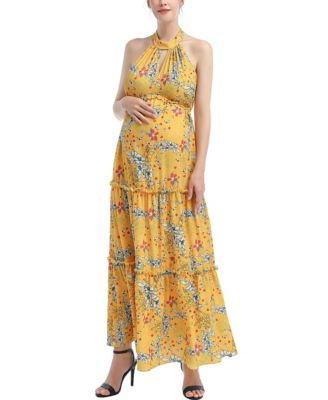 kimi + kai Maternity Soleil Floral Print Maxi Dress - Macy's | Macy's