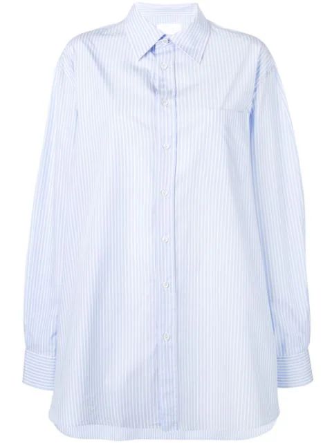 pinstripe oversized shirt | Farfetch (US)