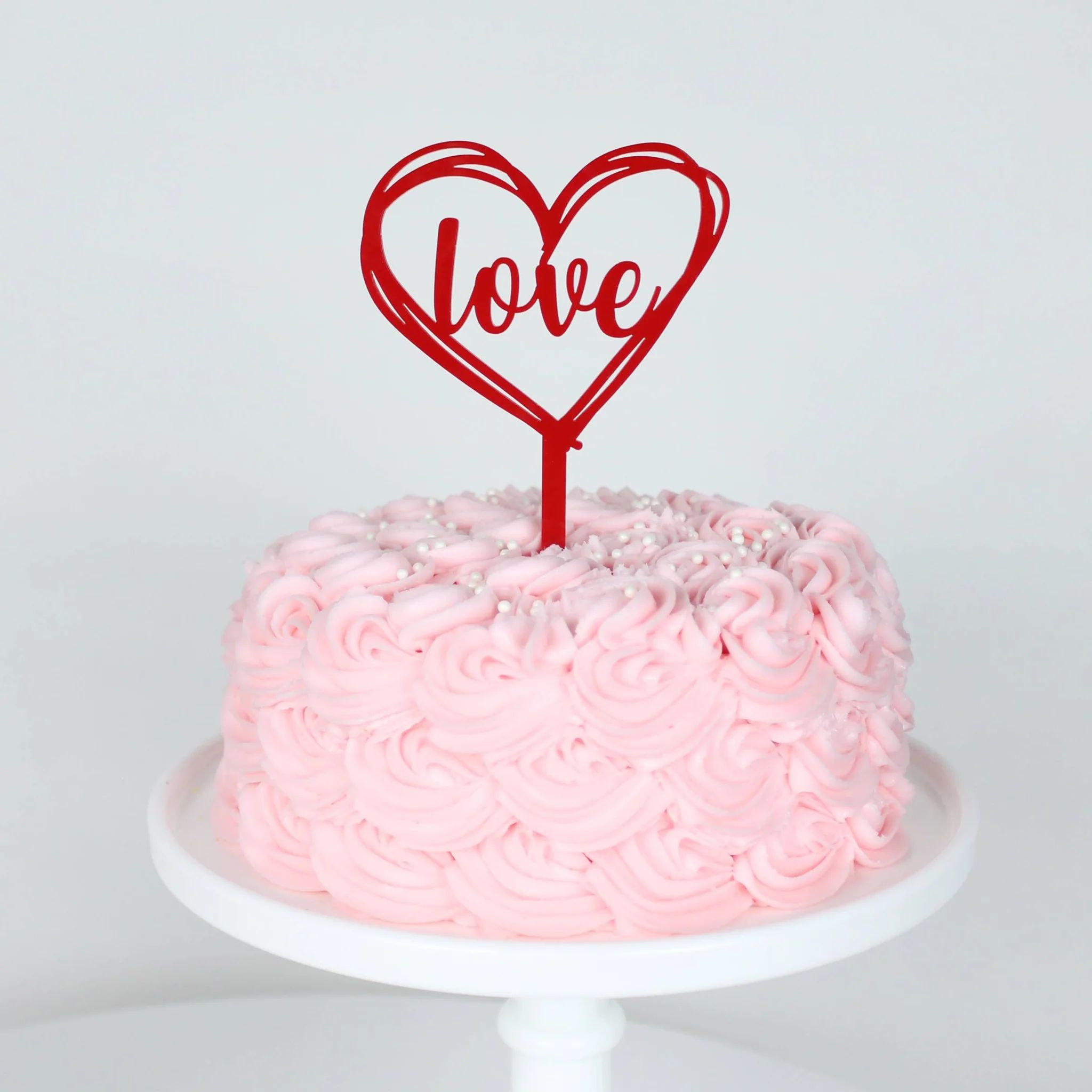 Heart Acrylic Cake Topper (Sold Individually) | Ellie and Piper