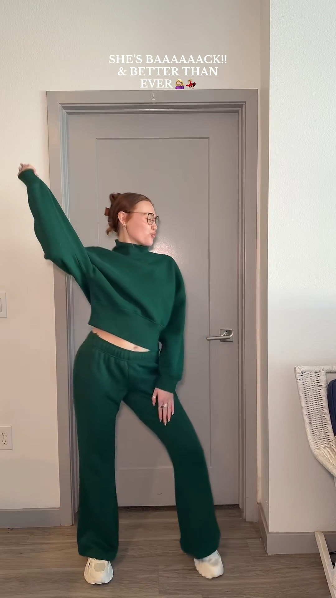 celebrating in my new matching sweat set! LOVE this shade of green! 🌲

#LTKStyleTip #LTKFindsUnder50 #LTKActive