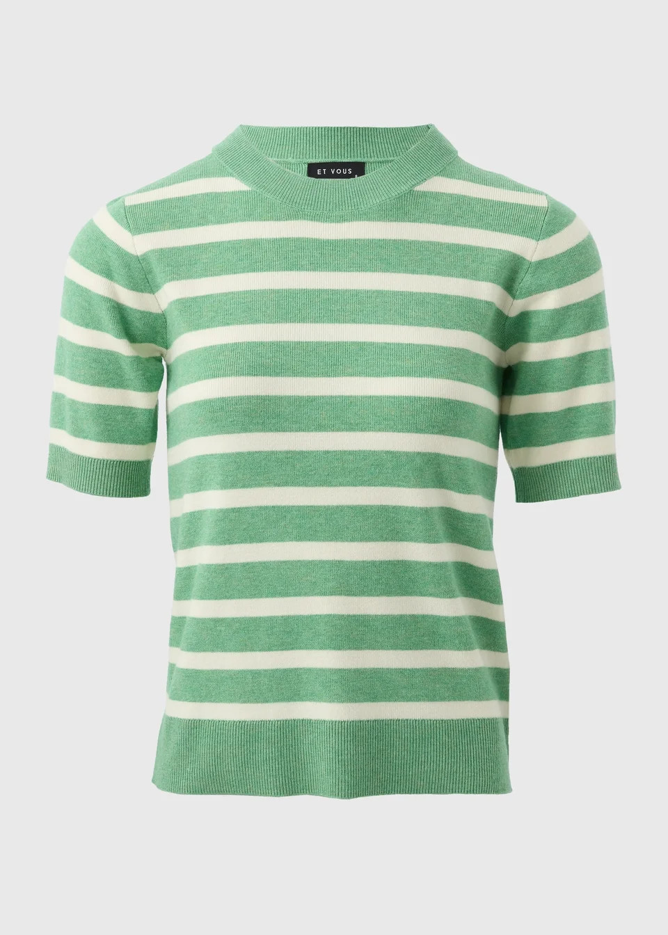 Et Vous Green Stripe Knit T-Shirt | Matalan (UK)