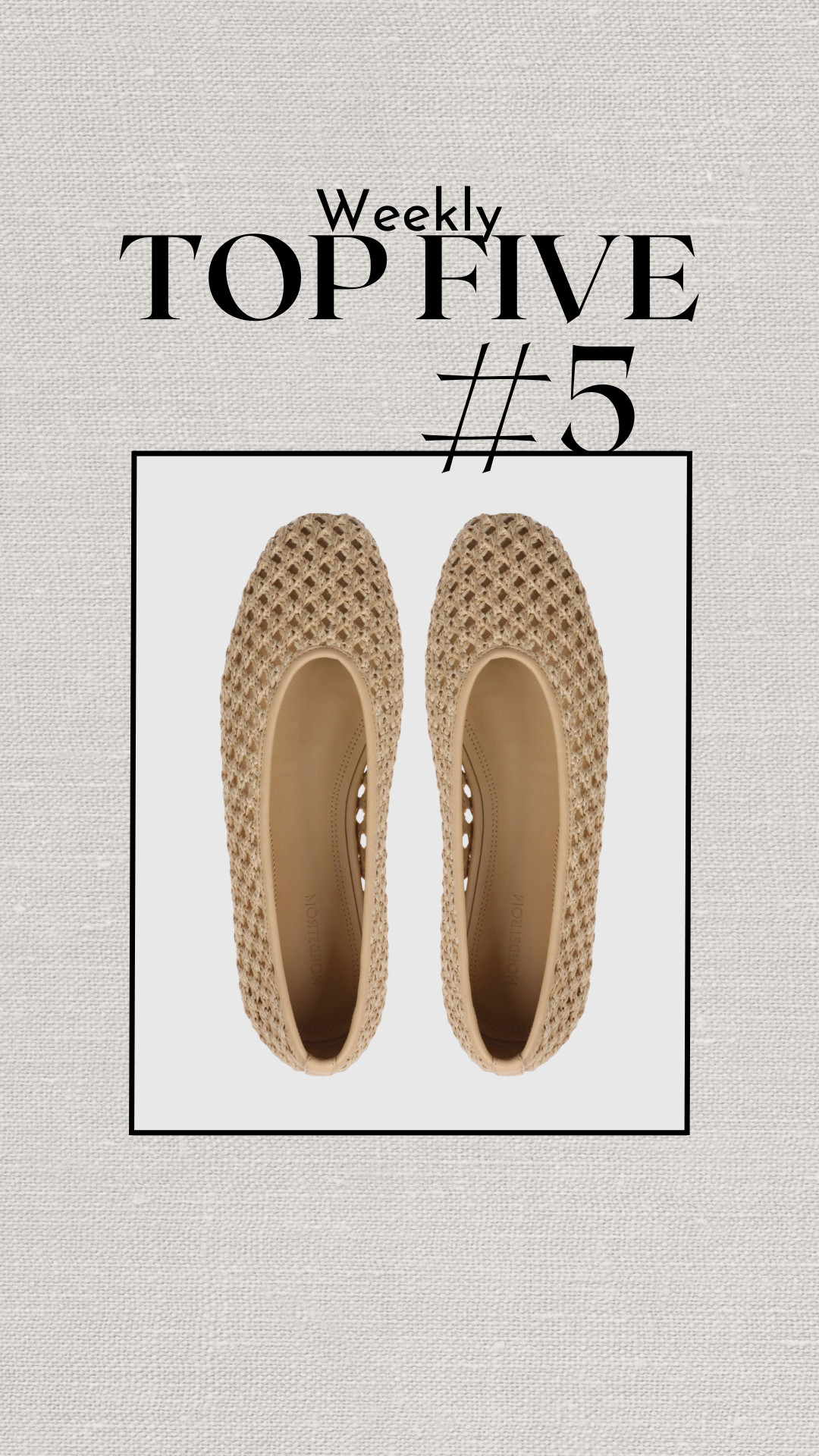 #5 bestseller this week: nordstrom maddox raffia flats 

on sale under $50

Ballet flats / under $100

#LTKSeasonal #LTKSaleAlert