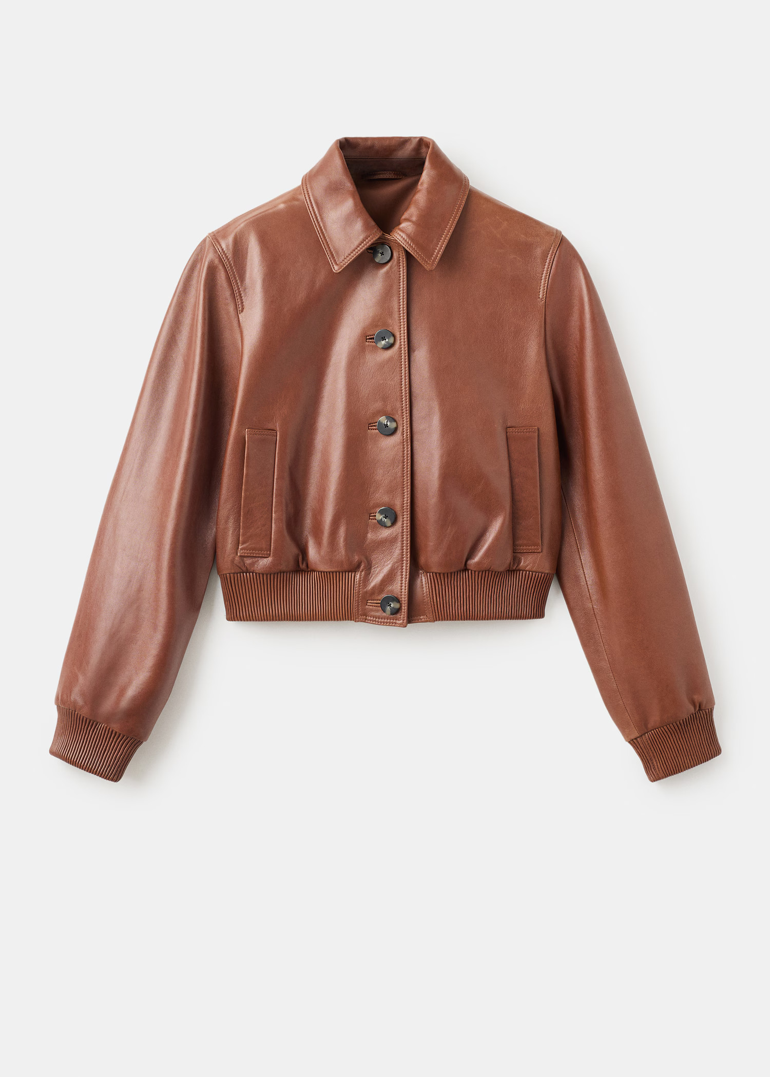 100% leather bomber jacket - Women | MANGO USA | Mango (US/MX/AU)