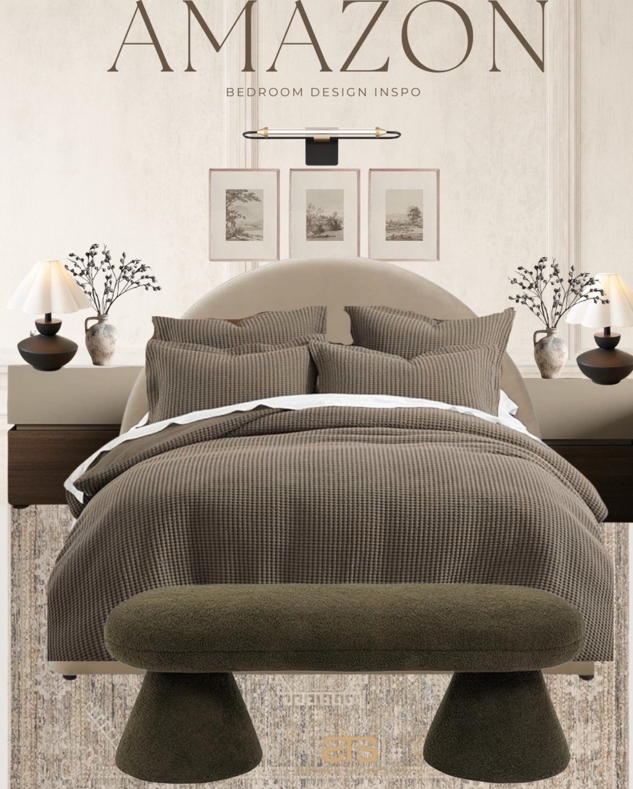 Earthy tones and cozy textures, this Amazon bedroom design is a dream! Elevate your space with these affordable yet luxe finds. Shop everything linked to create your own serene retreat!👏

#AmazonHome #BedroomDesign #CozyBedroom #ModernHomeDecor #NeutralAesthetic #ScandiStyle #HomeDecorLover #AffordableLuxury #InteriorGoals

