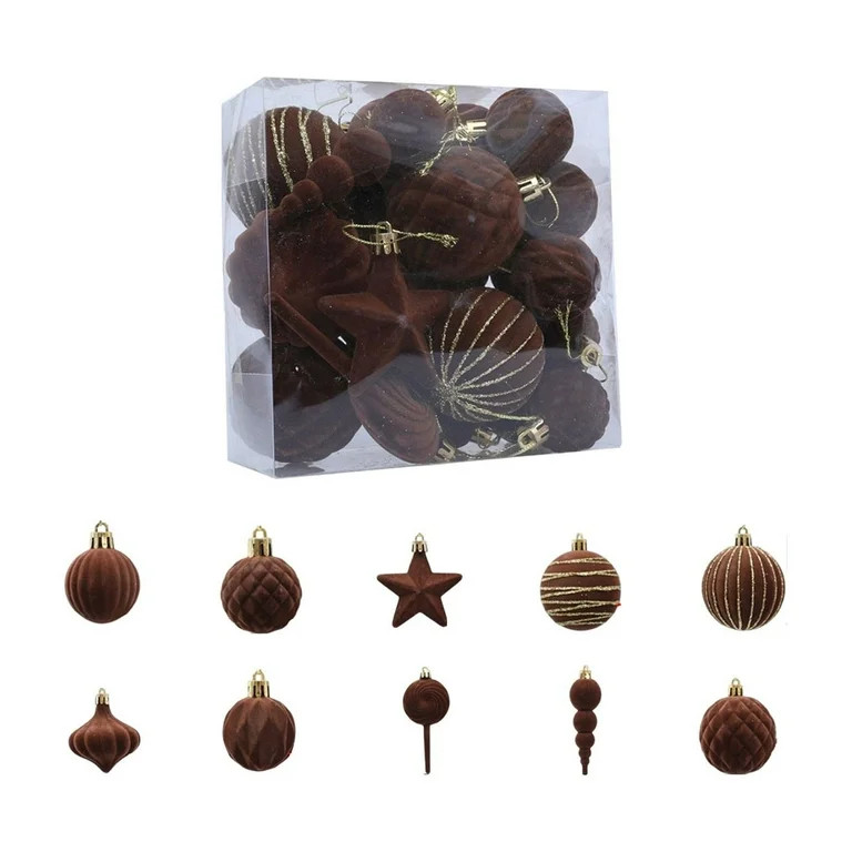 Christmas Ornaments Set with 24pcs Shatterproof Christmas Tree Decorations Multi-Size Christmas B... | Walmart (US)