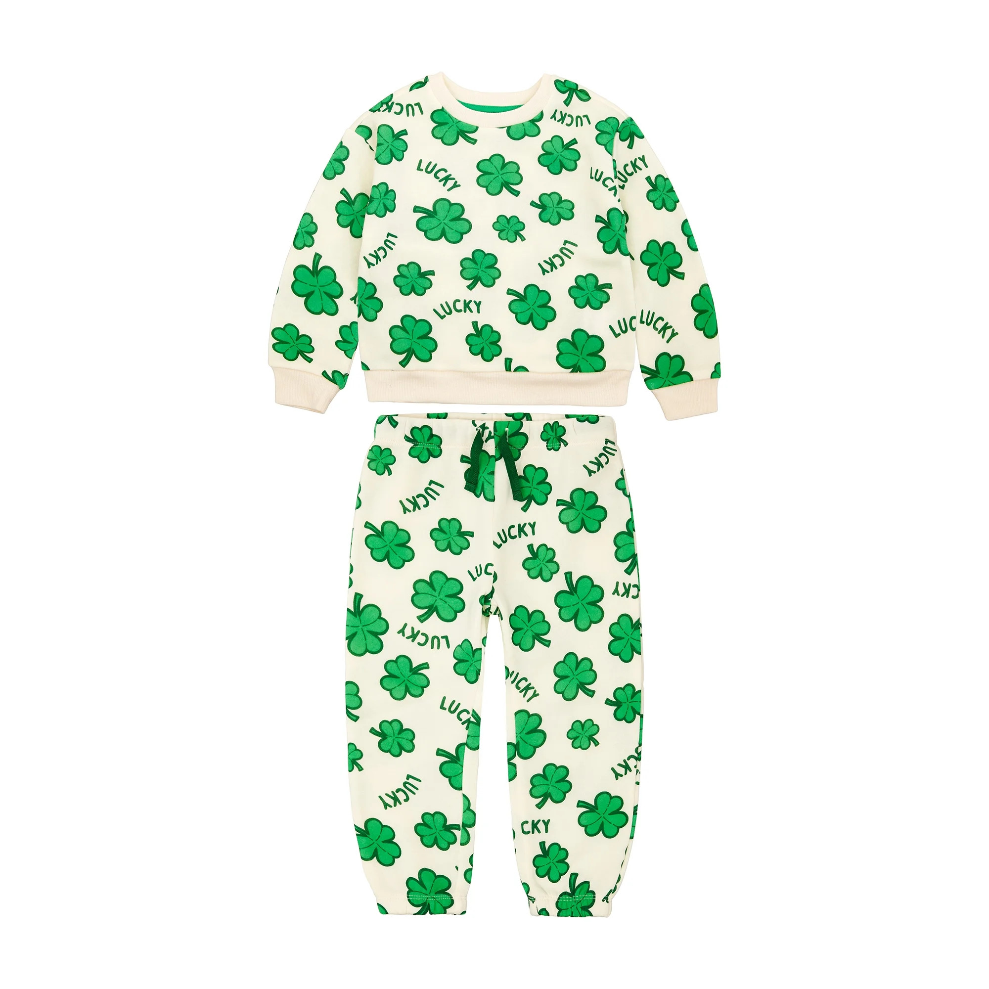 Way To Celebrate Toddler St. Patrick's Day Jogger Set, Sizes 12M-5T | Walmart (US)