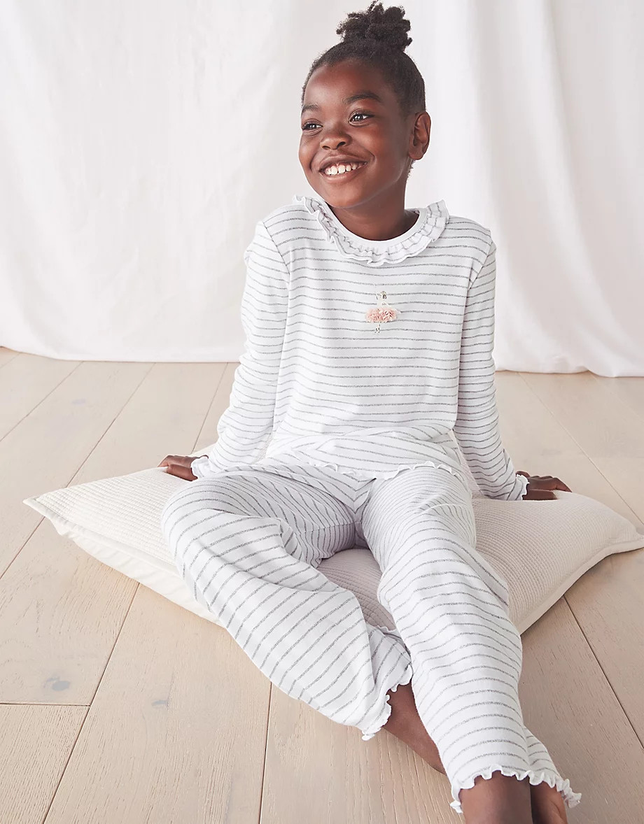 Regular Fit Ballerina Stripe Pyjamas (1–12yrs) | The White Company (UK)