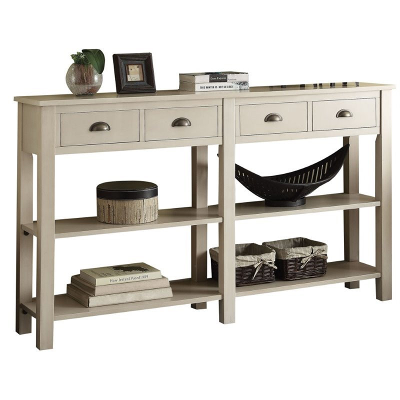 Bowery Hill 60" Console Table in Cream - Walmart.com | Walmart (US)