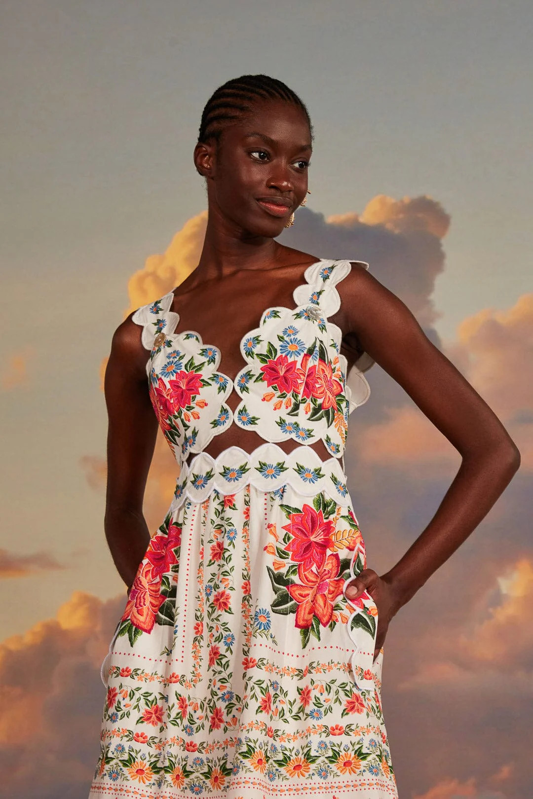 Off-White Bloom Garden Maxi Dress | FarmRio (US)