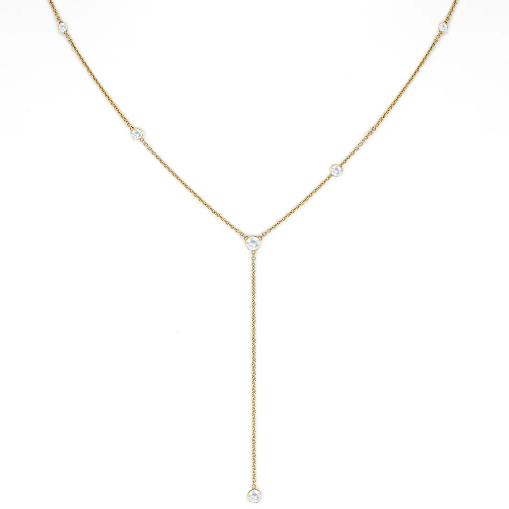 Moonstone Star Droplet Lariat | Logan Hollowell