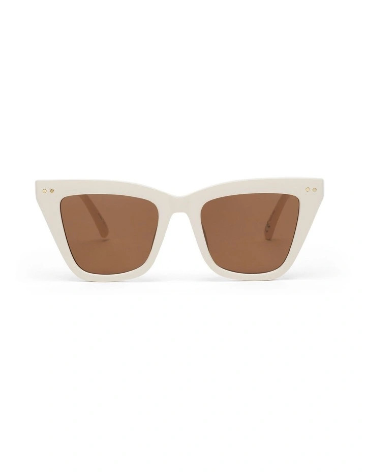St Tropez Cat Eye Sunglasses in Ecru | Myer