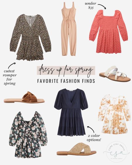 Spring dresses and rompers with adorable sandal pairings! Summer midi dresses floral print and pattern Abercrombie and American Eagle finds 

#LTKSale #LTKstyletip #LTKshoecrush