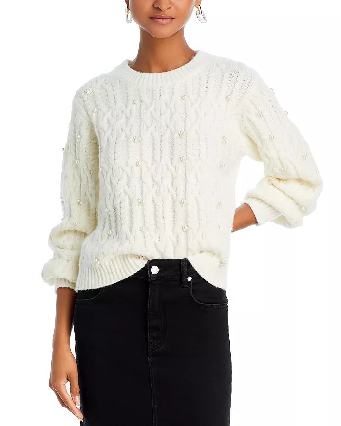Embellished Cable Knit Sweater - 100% Exclusive | Bloomingdale's (US)