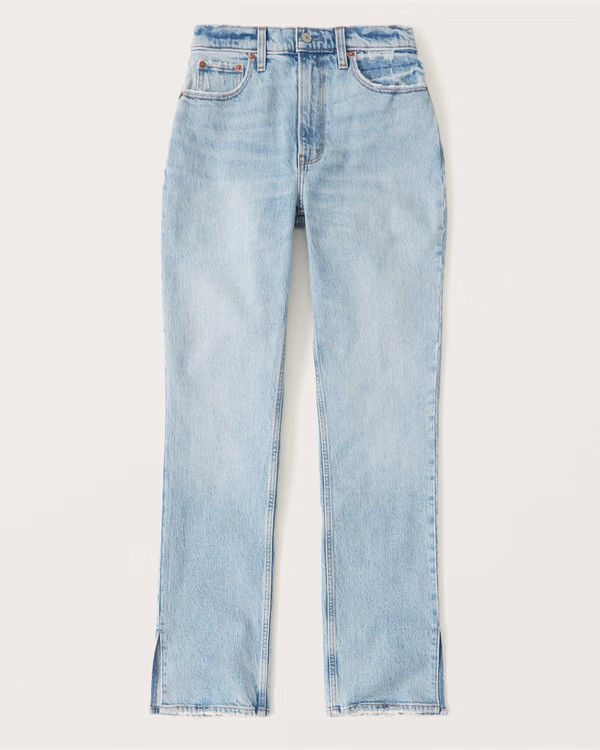Curve Love Ultra High Rise 90s Straight Jean | Abercrombie & Fitch (US)