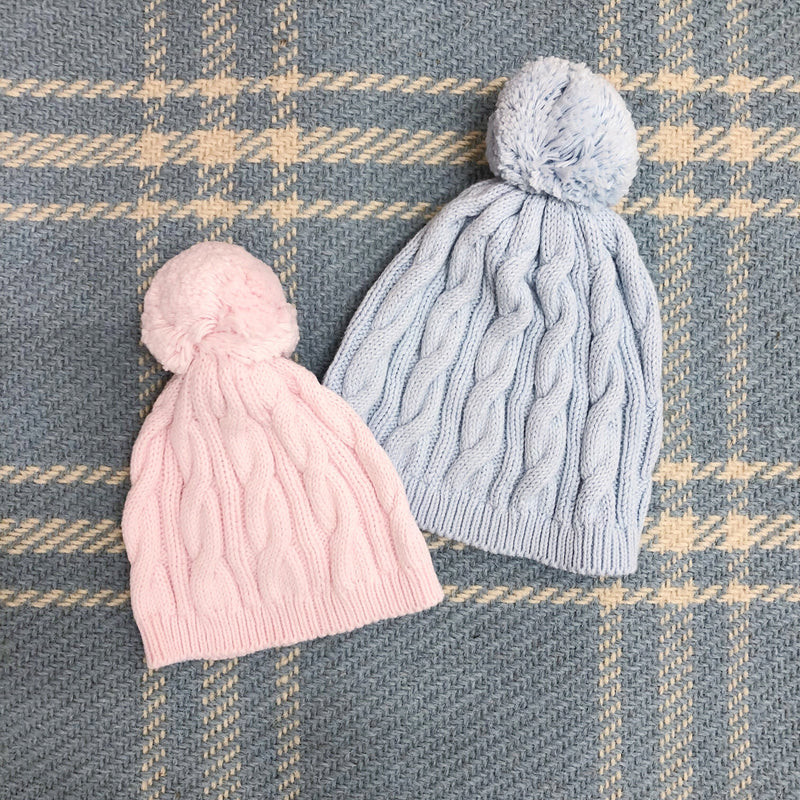 Collins Cable Knit Hat (Unisex) - Buckhead Blue | The Beaufort Bonnet Company