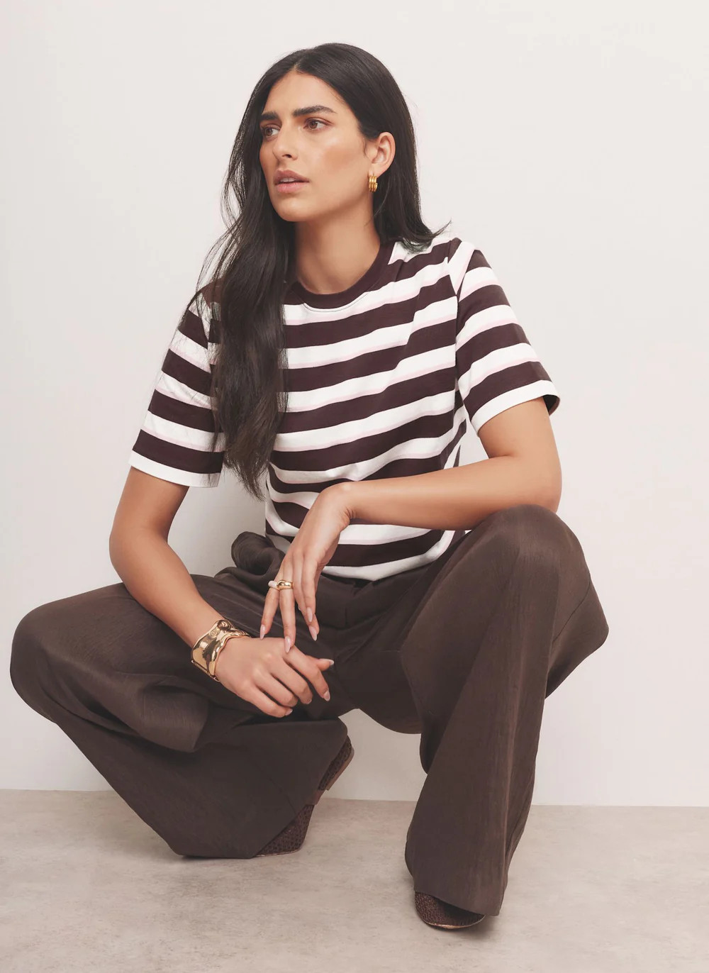 Pink Stripe Ultimate T-Shirt | Mint Velvet