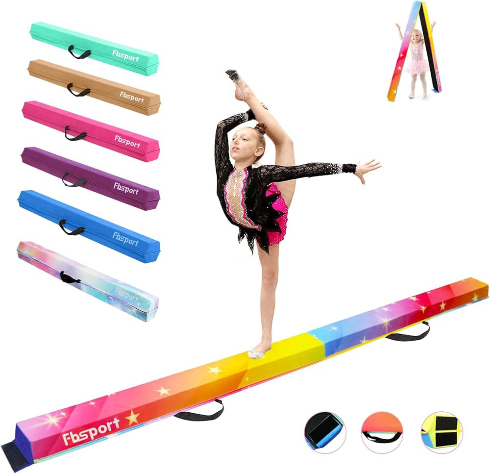 FBSPORT 8ft/9ft/9.5/10ft Balance Beam: Folding Floor Gymnastics Equipment for Kids Adults,Non Sli... | Amazon (US)