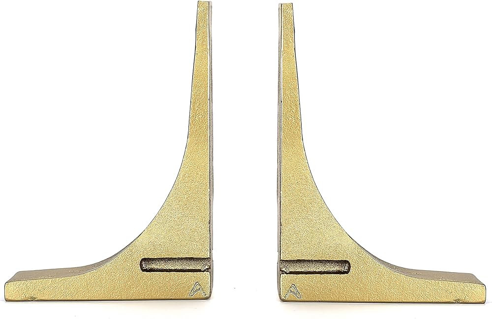 Cast Iron Geometric Decorative Bookends, Round Geometry Theme Shelf Decor, Heavy Duty, Set of 2 G... | Amazon (US)