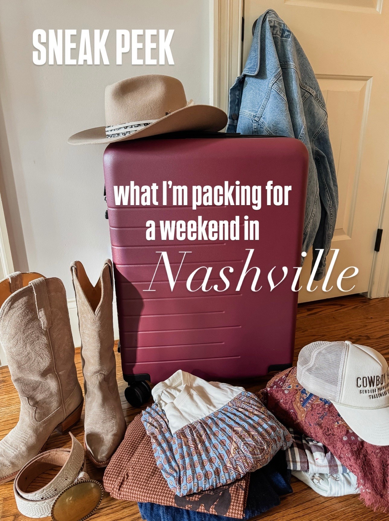 Headed to Nashville for the weekend. Here’s some of what I’ve packed. Touch of Western. Western style.

#LTKootd #LTKSeasonal #LTKTravel