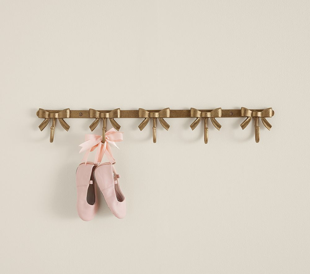 Ava Ribbon Cast Metal Brass Hook (24") | Pottery Barn Kids