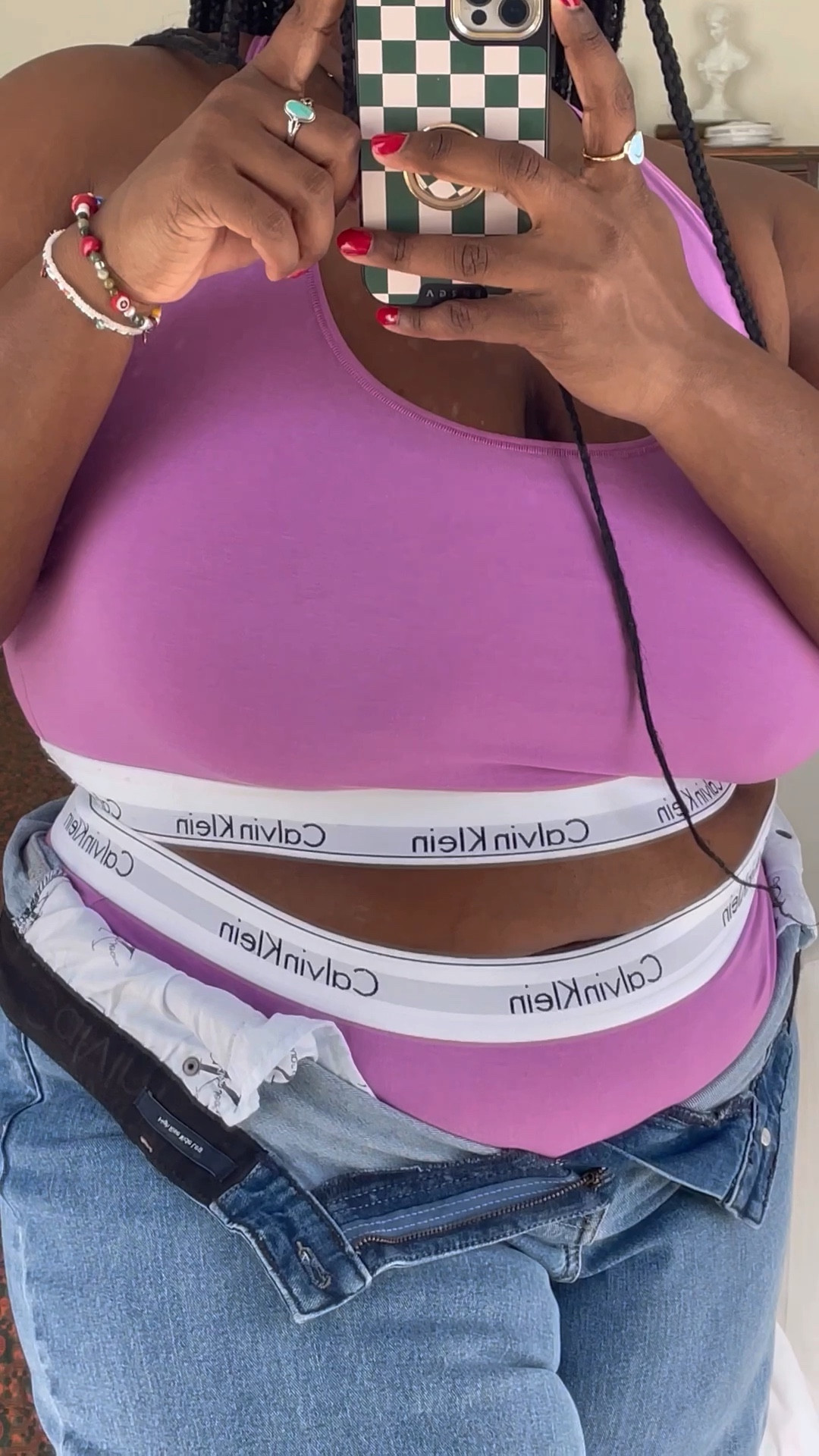 Loving how confident and cute I feel in this soft set from @calvinklein 🌷. It’s perfect for those slow days at home or running around town 🫶🏾. #mycalvins #ad #calvinsornothing 

#LTKFind #LTKcurves