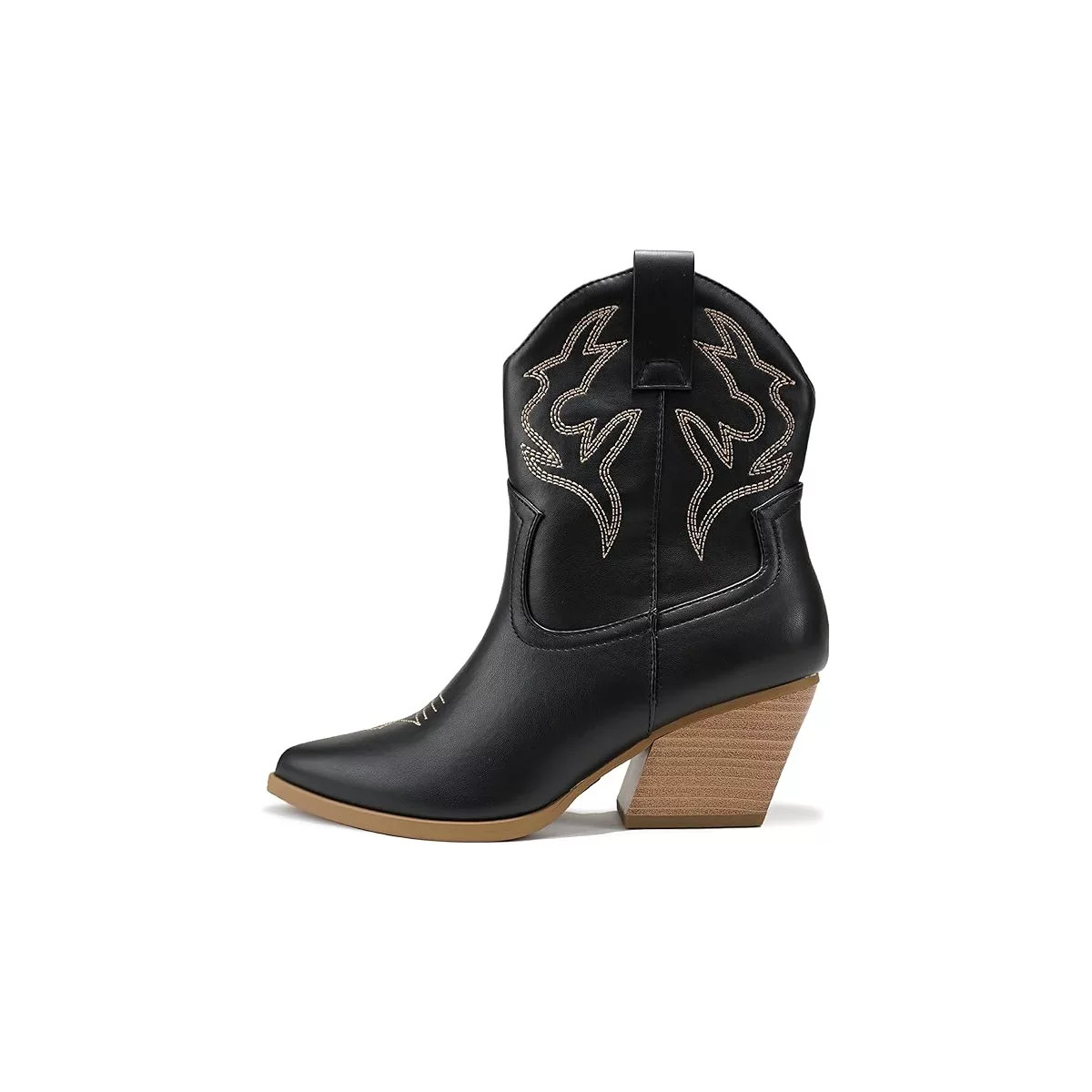Soda “BLAZING” Women's Western Ankle Boots, Stitched, Pointed Toe, Low Heel | Target