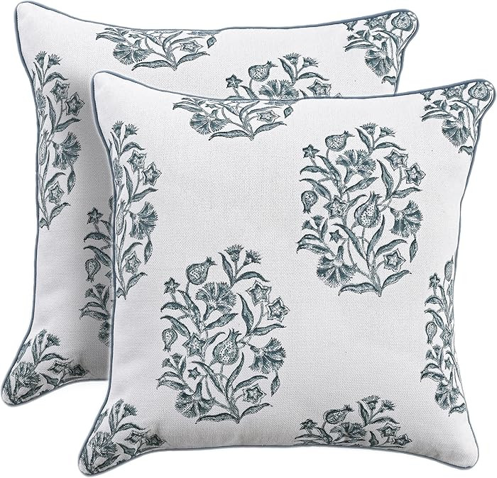 CPC Throw Pillow Covers for Couch, 20x20 Inch Decorative Couch Pillows for Living Room, 100% Cott... | Amazon (US)