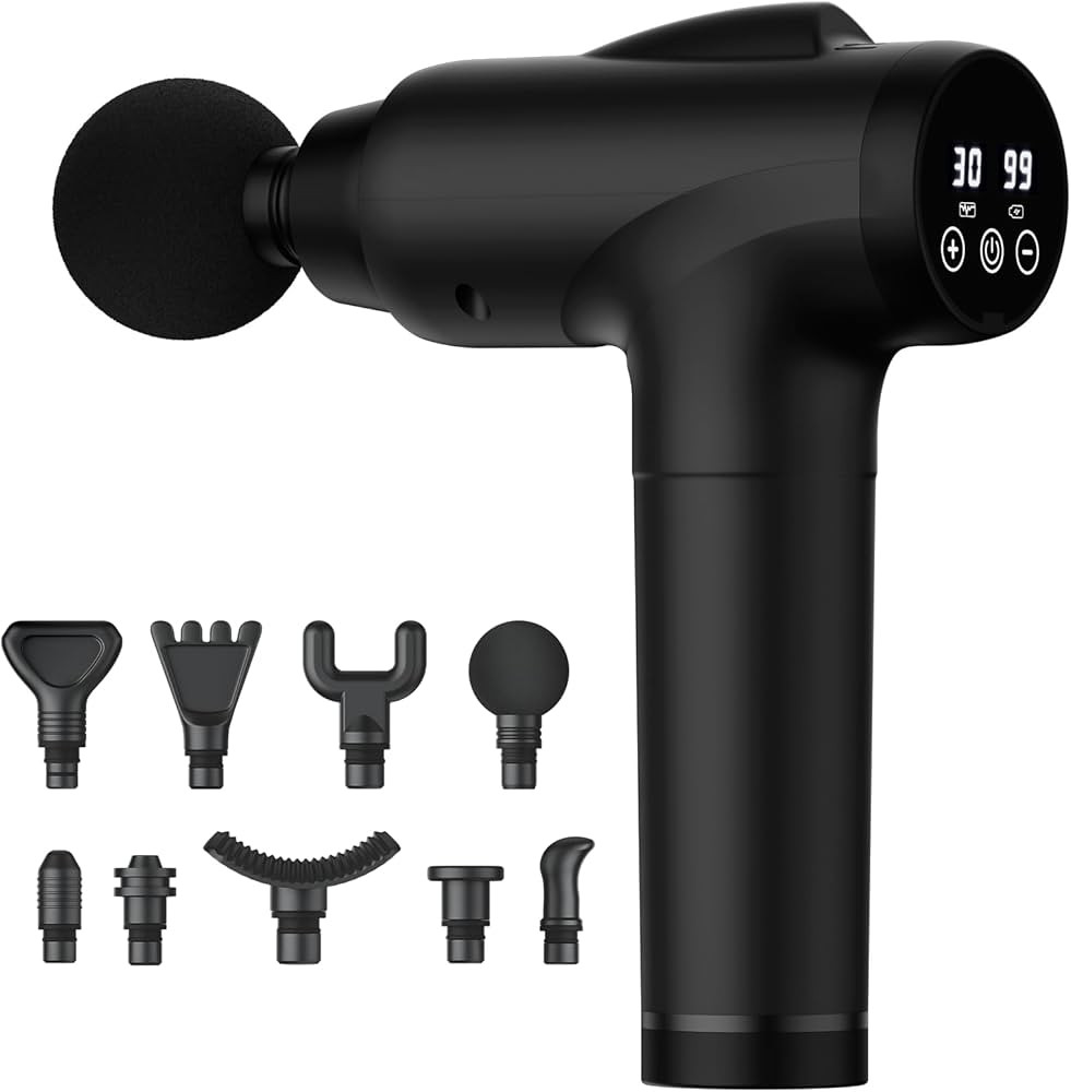 Massage Gun Deep Tissue, Handheld Electric Muscle Massager, High Intensity Percussion Massage Dev... | Amazon (US)