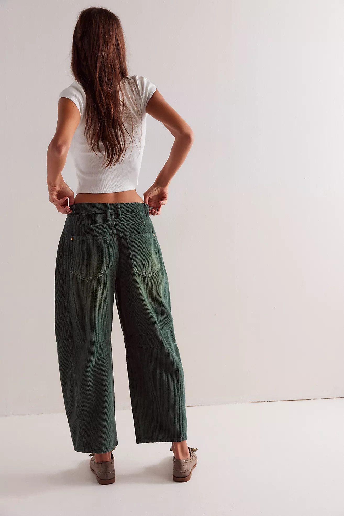 We The Free Good Luck Mid-Rise Cord Barrel Jeans | Free People (Global - UK&FR Excluded)
