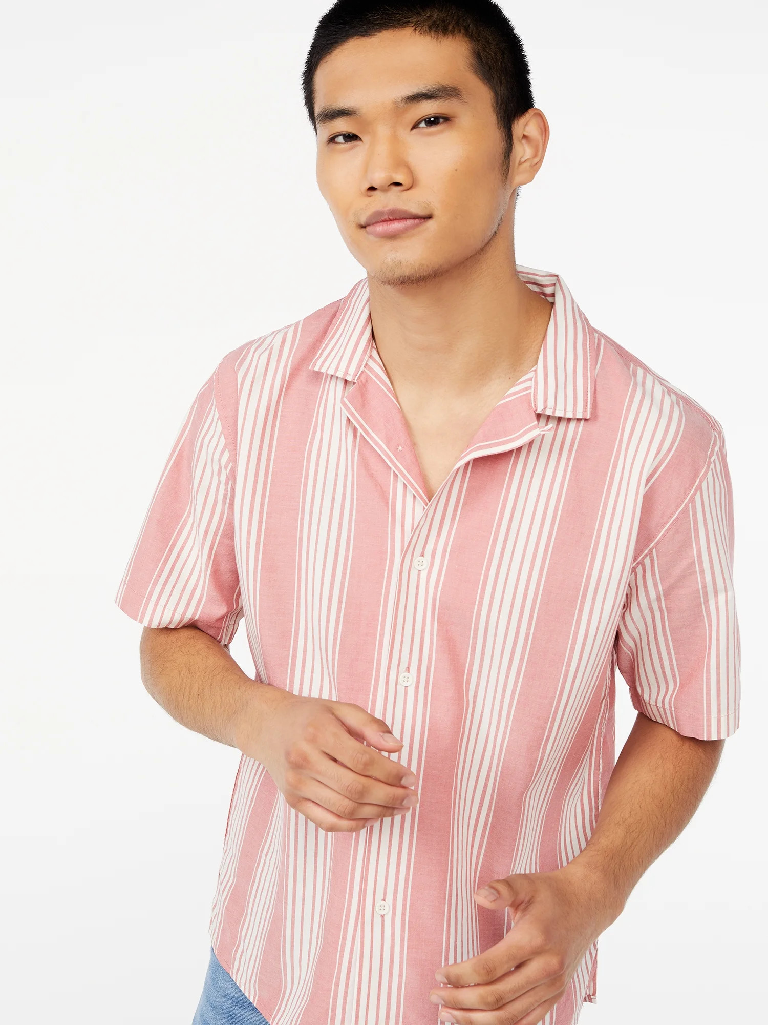 Free Assembly Men’s Short Sleeve Camp Shirt - Walmart.com | Walmart (US)