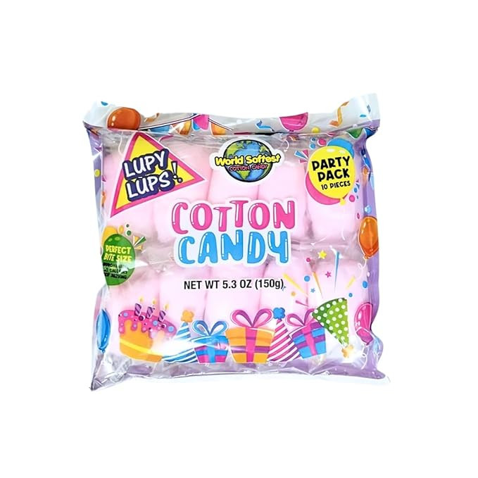 Lupy Lups! Cotton Candy Party Pack – 0.5 oz Each, Individually Wrapped Small bags – Perfect f... | Amazon (US)