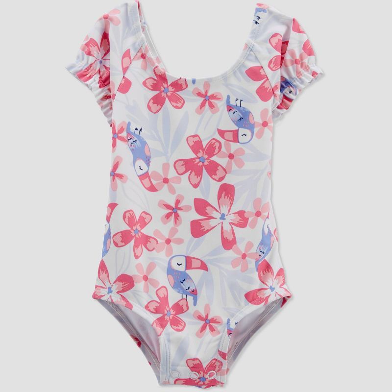 Carter's Just One You® Baby Girls' Floral One Piece Swimsuit - Pink/White | Target