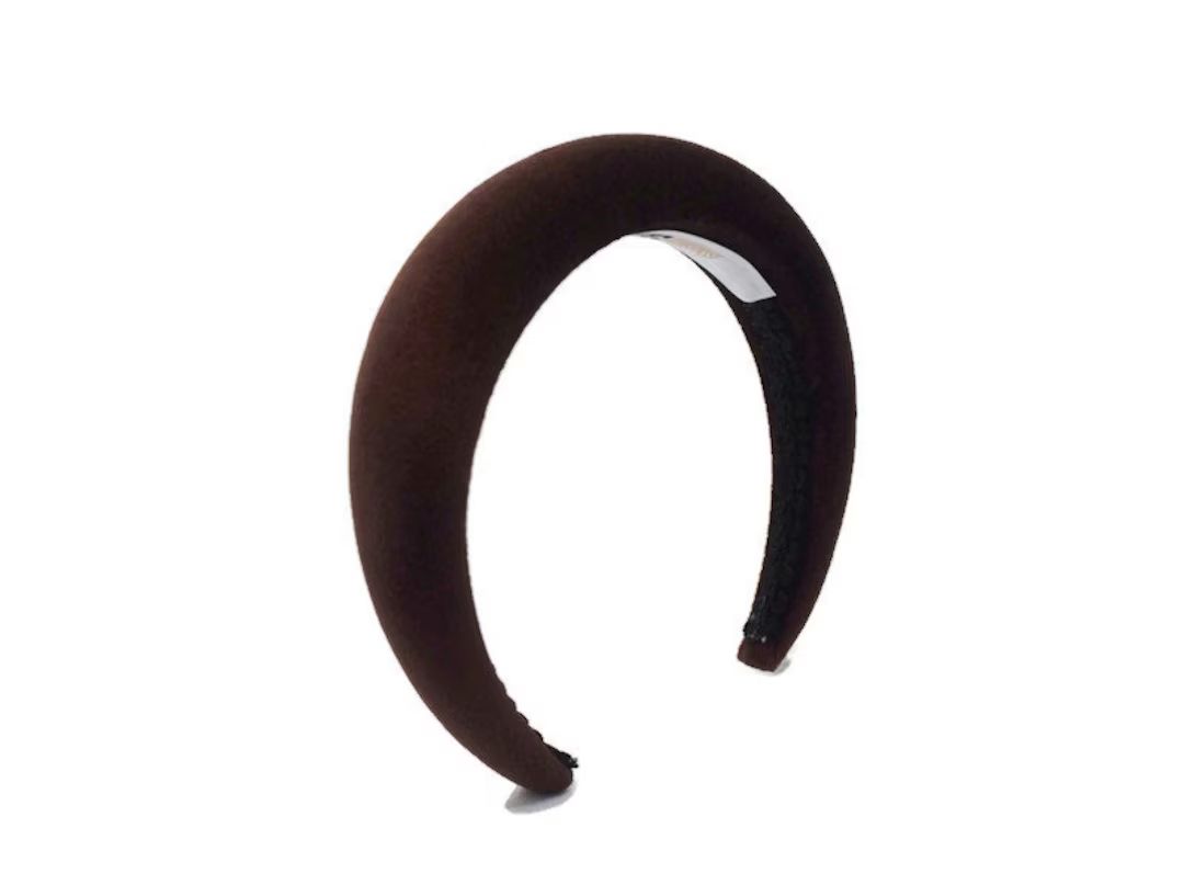 Chocolate Brown 4cm Plain Headband Dark Brown Extra Thick - Etsy UK | Etsy (UK)