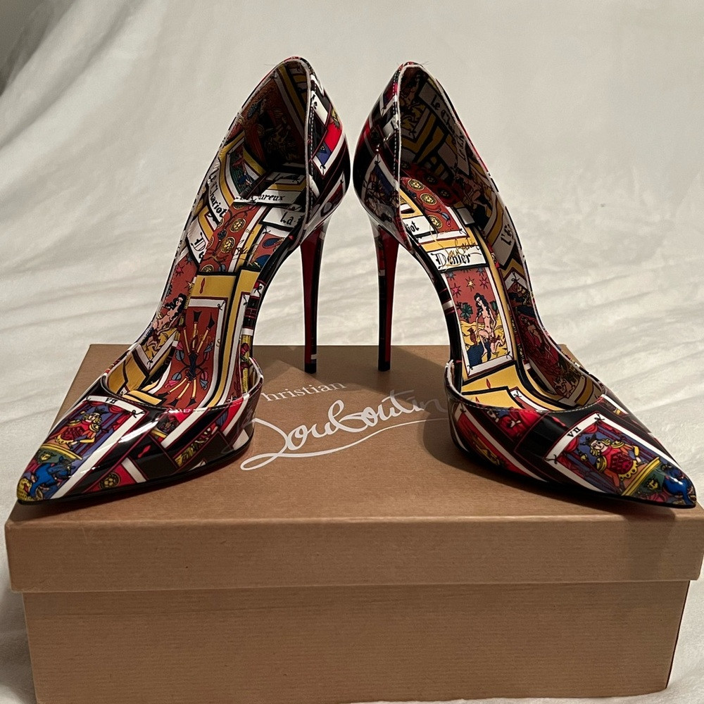 Christian Louboutin Iriza 100 Patent Tarot Pumps 37.5 | Poshmark