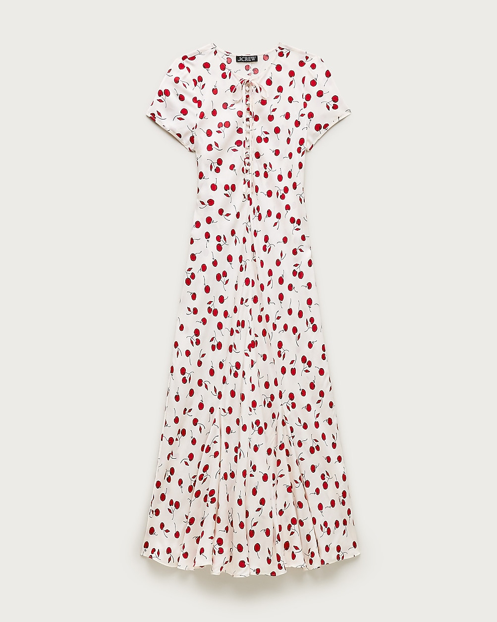 Short-sleeve slip dress in cherry print | J. Crew US