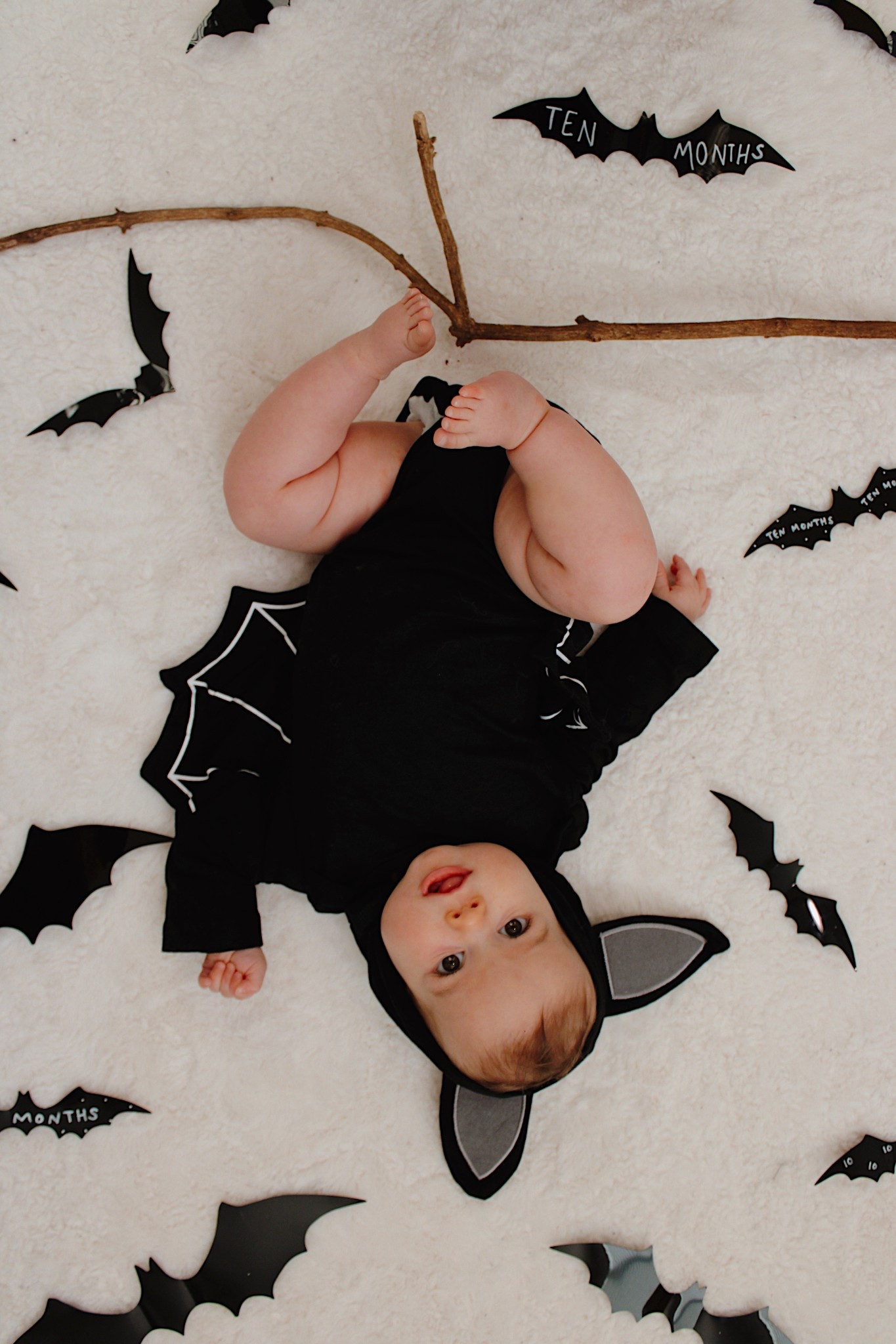 Baby Halloween Photoshoot!  Baby Bat Costume!! 🦇🖤
