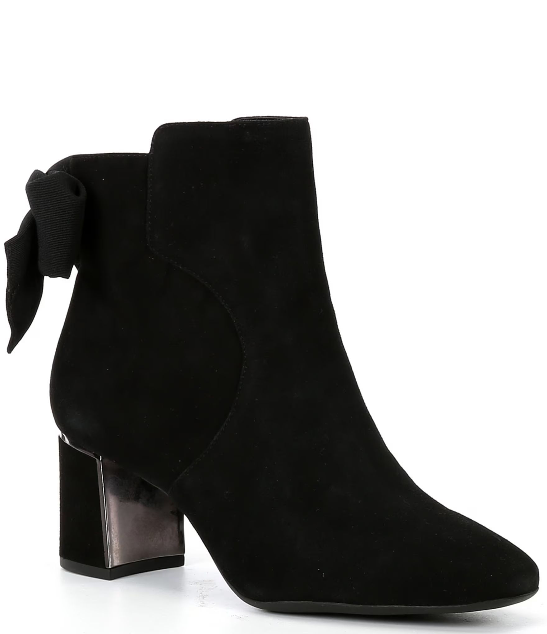 DianneTwo Suede Bow Back Booties | Dillard's