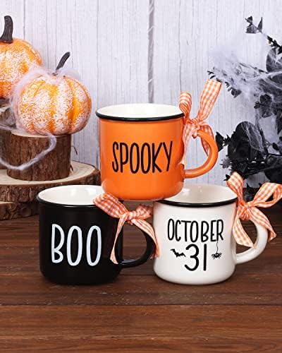 Halloween Mini Coffee Mugs Fall Kitchen Decor Happy Halloween Spooky Tiered Tray Decor Espresso M... | Amazon (US)