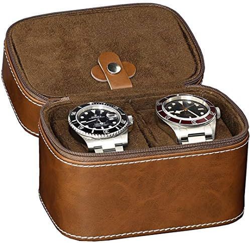ROTHWELL 2 Watch Travel Case Storage Organizer for 2 Watches | Tough Portable Protection w/Zipper Fi | Amazon (US)