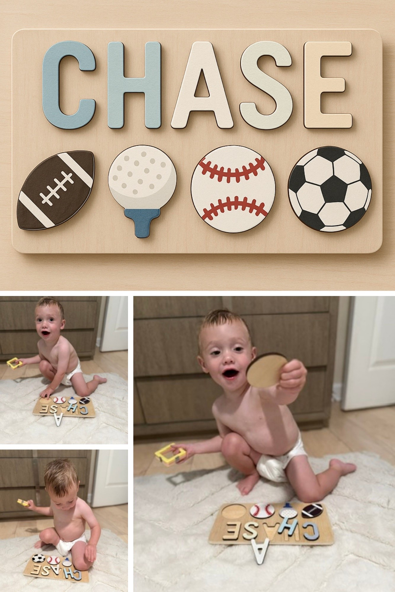 Personalized name puzzles help with hand-eye coordination, name recognition, and make the cutest keepsake! Got this for my boyfriend’s nephew as a big bro gift, and from the pics Mama sent — it looks like he loves it! 💙🧩

#customgift #babygift #amazon #personalizedgift

#LTKBaby #LTKBump #LTKSaleAlert