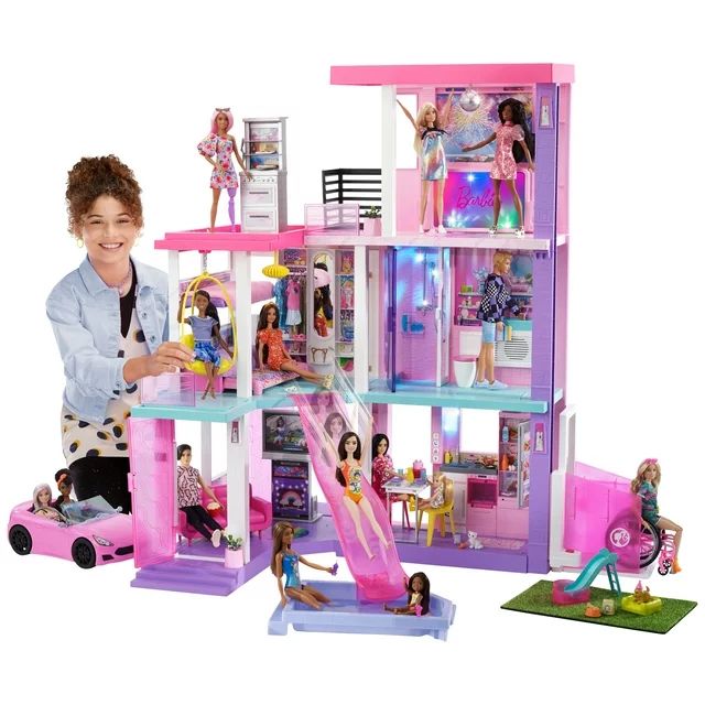 Barbie Deluxe Special Edition 60th DreamHouse Playset with 2 Dolls, Car & 100+ Pieces | Walmart (US)