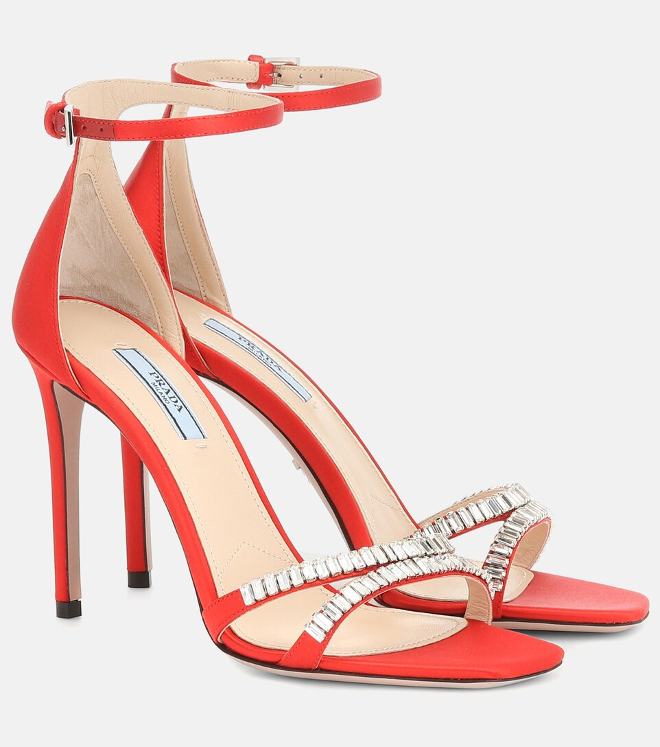 Verzierte Sandalen aus Satin | Mytheresa (DACH)